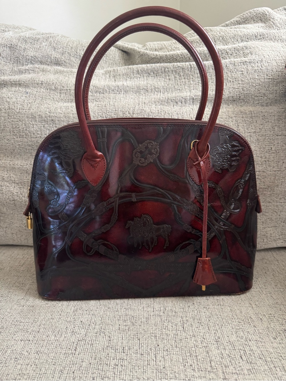 Italian Leather Satchel Bag